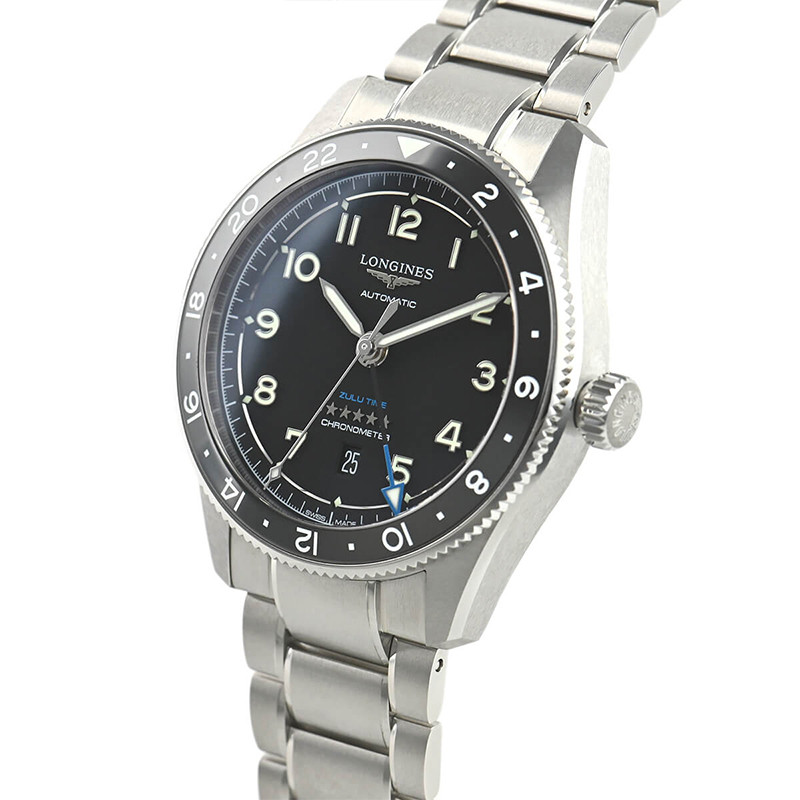 LL. Longinesees Sports Pioneer Zulu Time L3.812.4.53.6 นาฬิกาผู้ชายนาฬิกากลไก