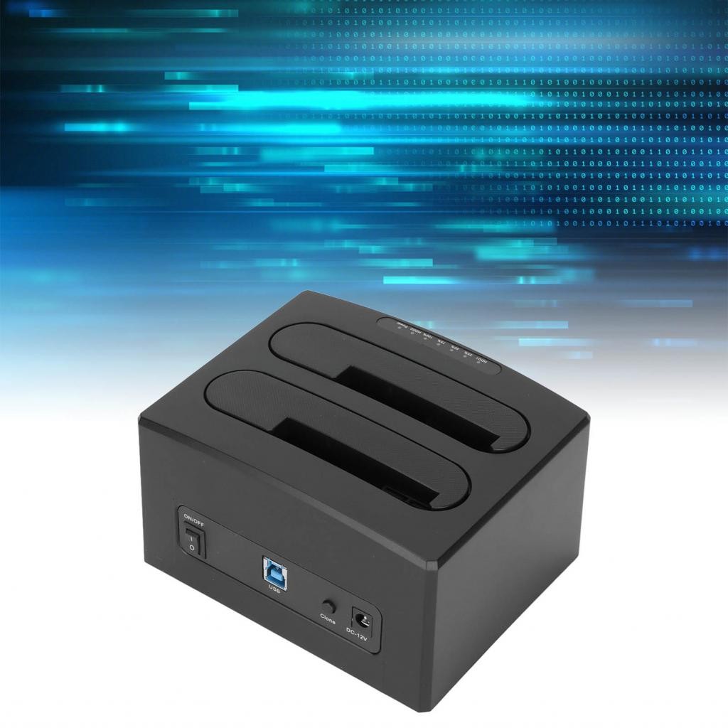 Ropa888-ph Hard Drive Reader USB 3.0 ถึง SATA I II III Dual Bay ภายนอก HDD Docking Station Offline C