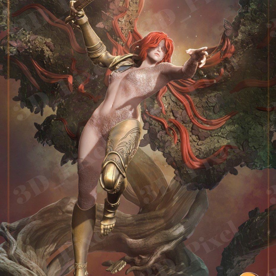 Elden Ring Malenia Malenia Valkyrie ฟิกเกอร์ความแม่นยําสูง โมเดลชิ้นส่วนฟิล์มสีขาว