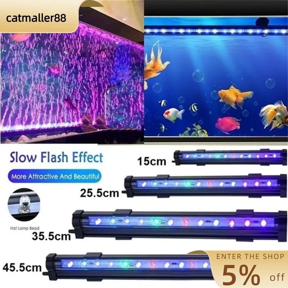 CATMALLER88 Bubble Light, กันน้ํา Aquatic Air Bubble แสงที่มีสีสัน, Aquarium LED ไฟดําน้ําตกแต่งตู้ป