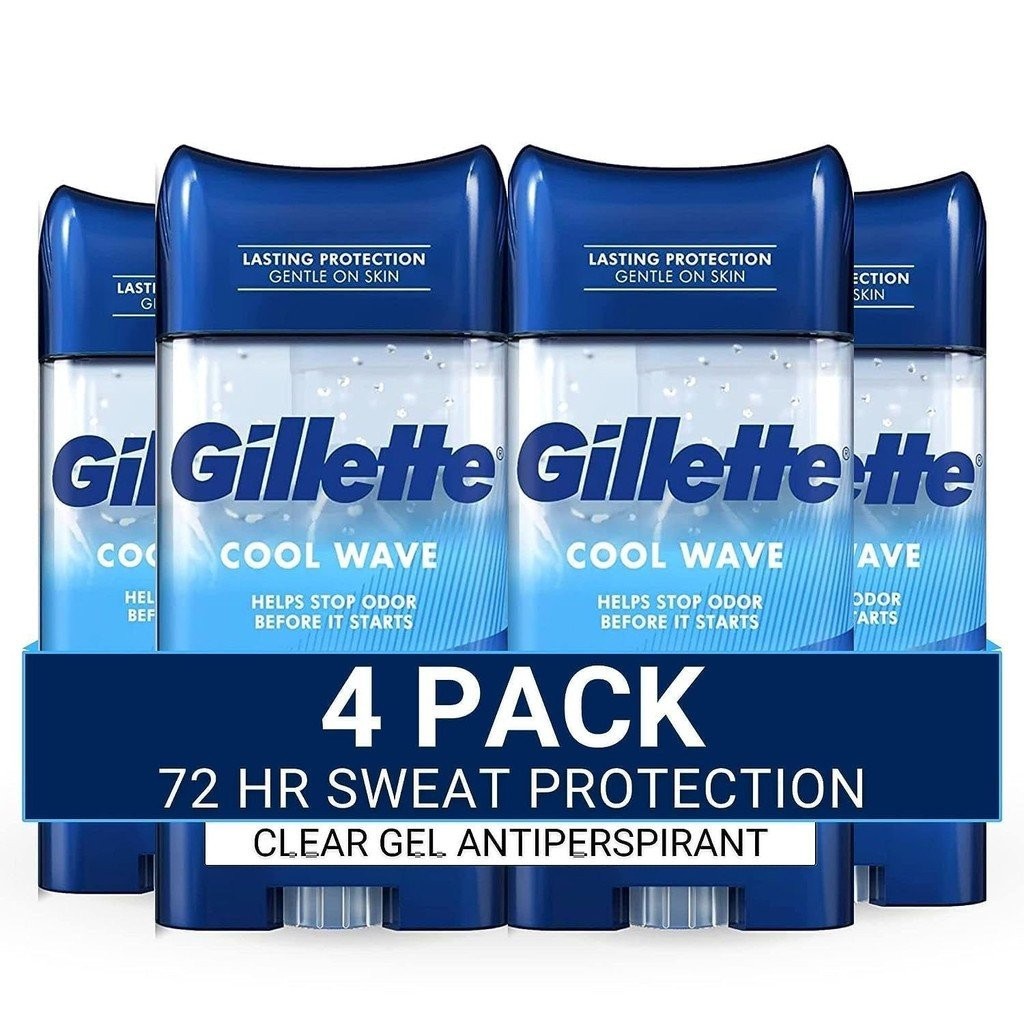 Gillette Antiperspirant and Deodorant for Men, 72hr Sweat & Odor Protection, ความสดชื่นยาวนาน, เทคโน