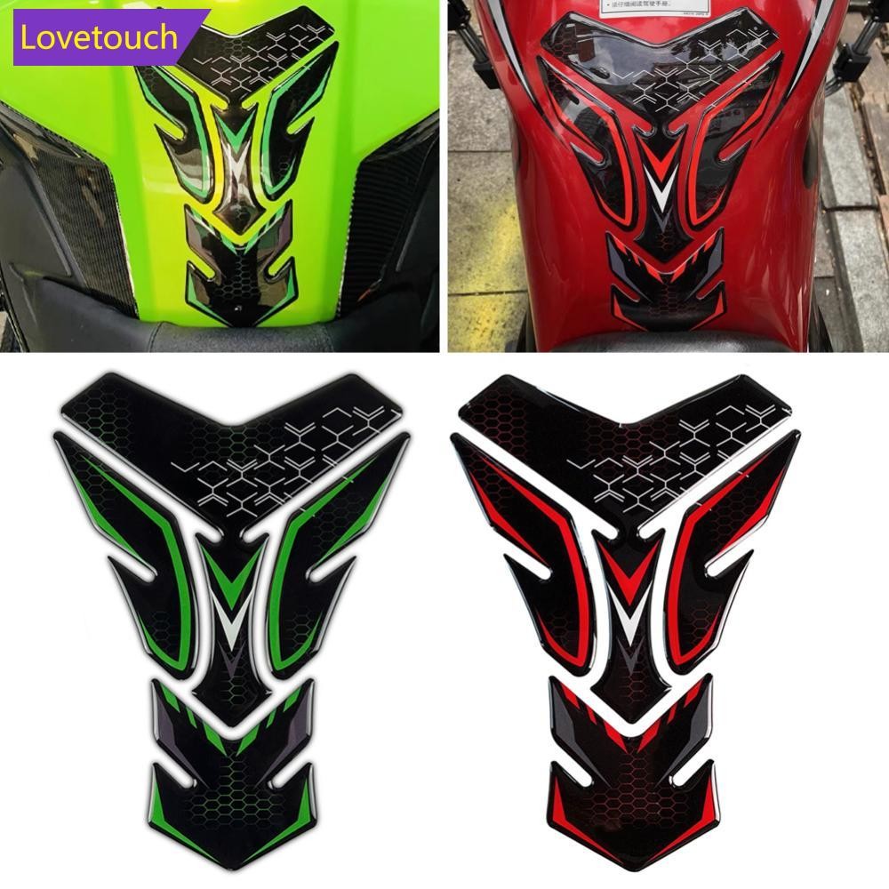 LOVETOUCH 3D รถจักรยานยนต์ด้านหน้าถังน้ํามันเชื้อเพลิง Pad Protector สติกเกอร์รูปลอกสําหรับ Kawasaki