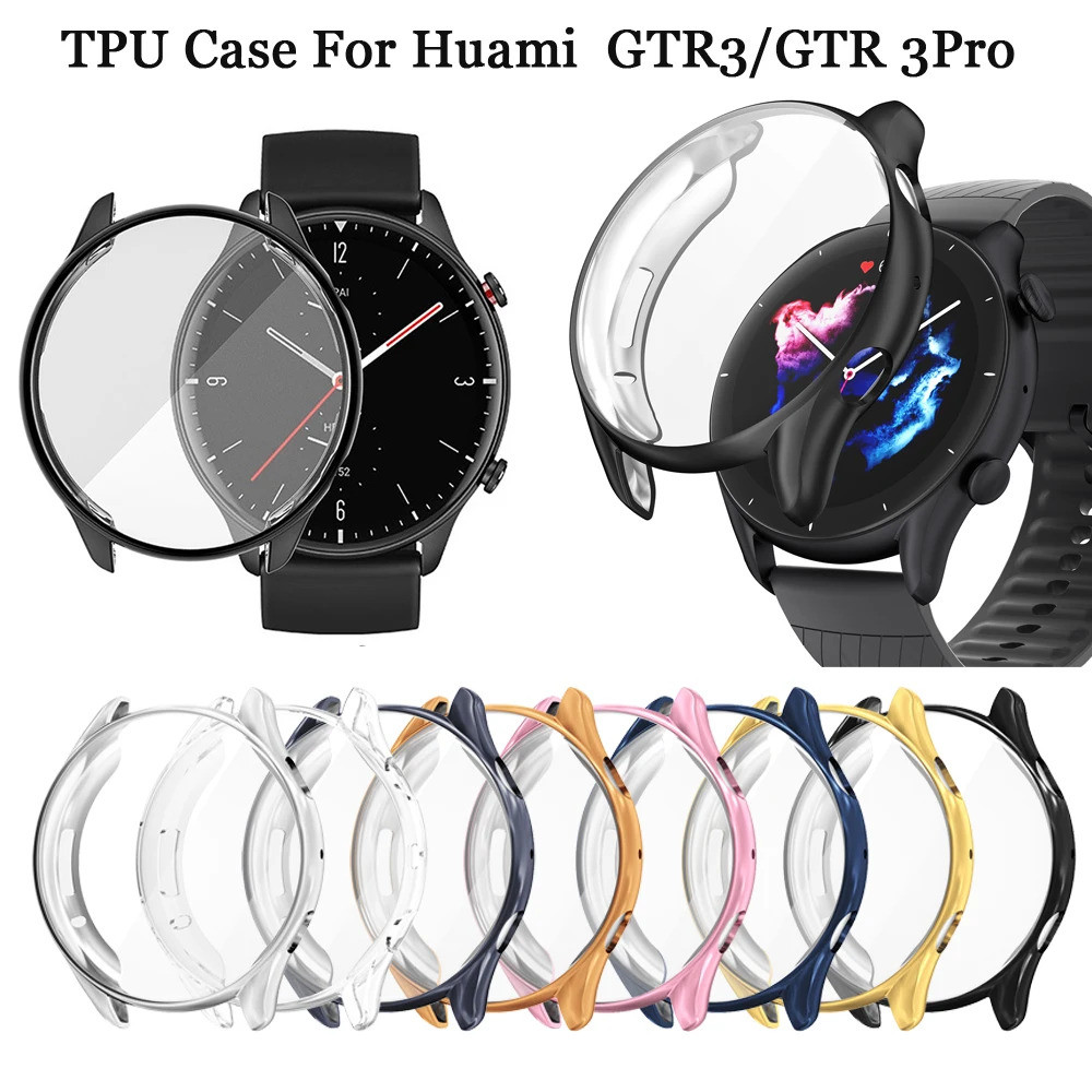 คลุมทั้งหมด Soft TPU สําหรับ Huami Amazfit GTR 3/GTR 3 Pro Shell กันชนป้องกันหน้าจอสําหรับ Amazfit G