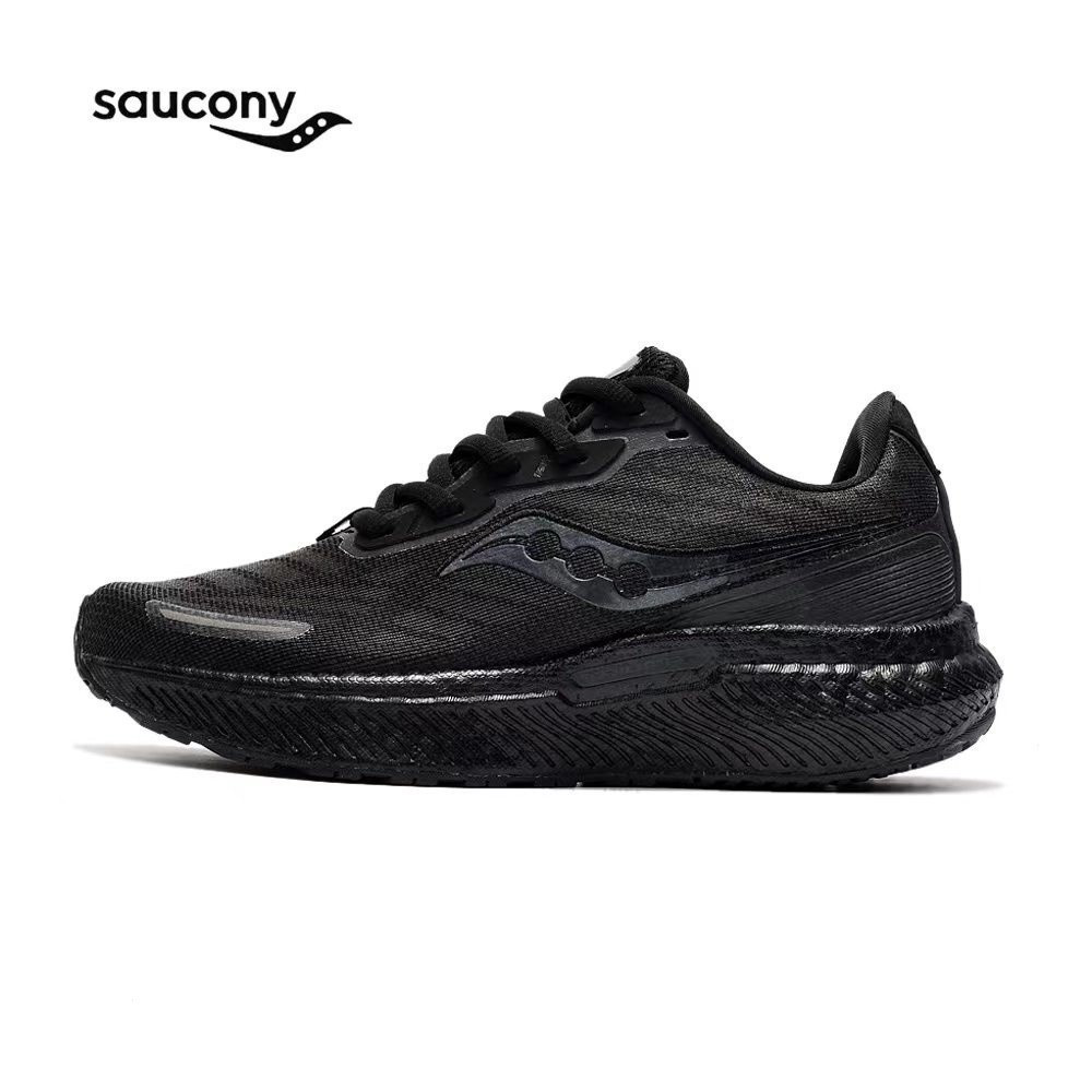 Saucony win 19 โช้คอัพผู้ชายผู้หญิงรองเท้าวิ่งมืออาชีพสีดํา 36-45