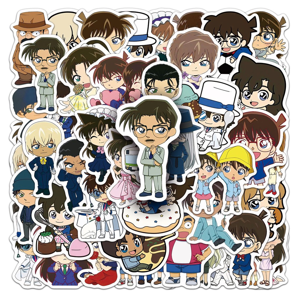 ❉ Q สติ๊กเกอร์มินินักสืบโคนันเด็กตลก ❉ 50 ชิ้น/เซ็ต DIY แฟชั่นสติ๊กเกอร์ Doodle กันน้ํา