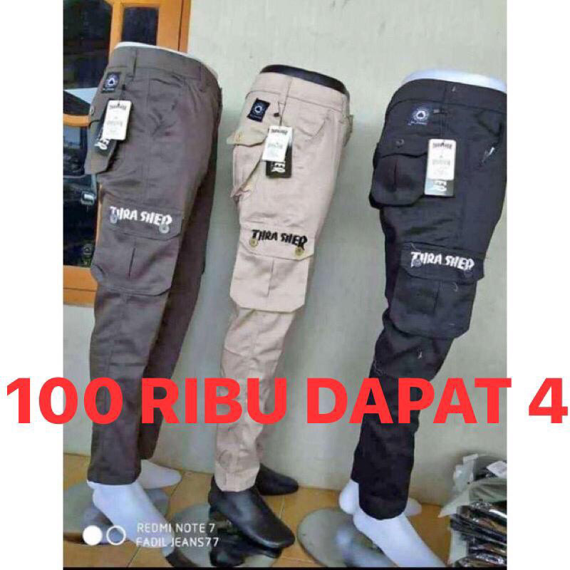 100 THOUSAND GET 4 PCS ADULT MENS LONG CARGO PANTS MENS LONG CARGO PANTS ADULT MENS LONG PANTS RIP R