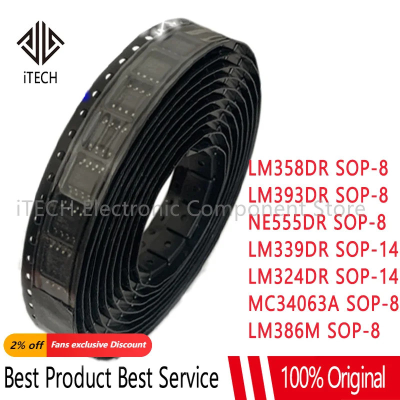 5PCS LM358DR LM358 LM358DT LM358DR2G LM393DR LM393 NE555DR NE555 LM339DR LM324DR LM324 MC34063A MC34