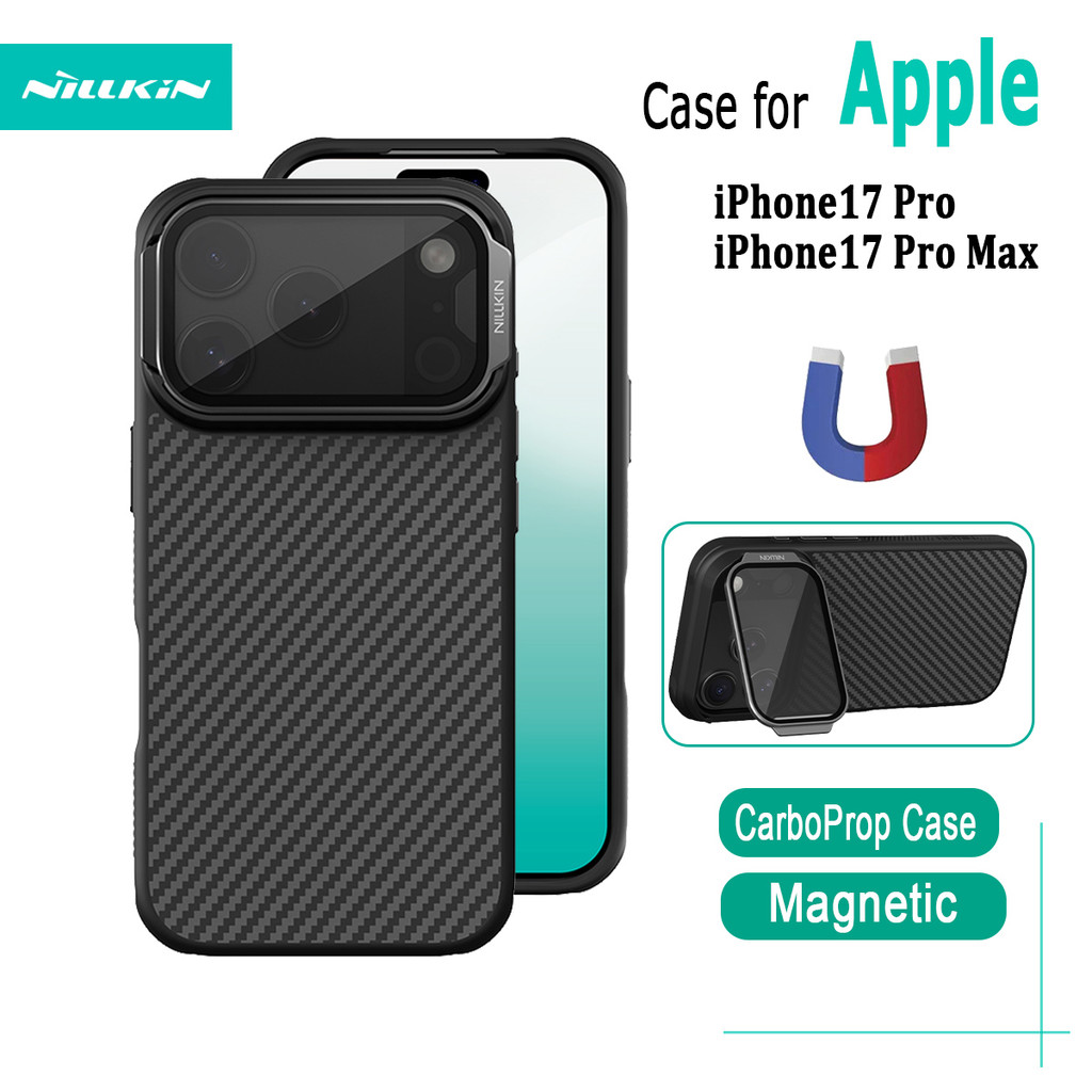 สําหรับ Apple iPhone 17 Pro Max Nillkin Carbon Fibre Magnetic Case สําหรับ iPhone 17 Pro ฝาครอบเลนส์ป้องกันกรณี