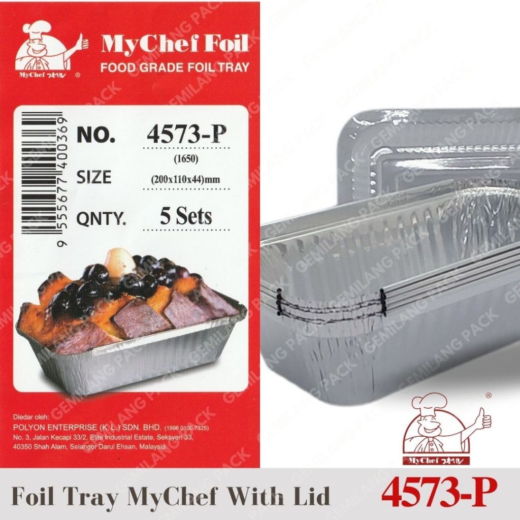 ถาดฟอยล์ Mychef 4573-P 5ชุดพร้อมฝาปิด