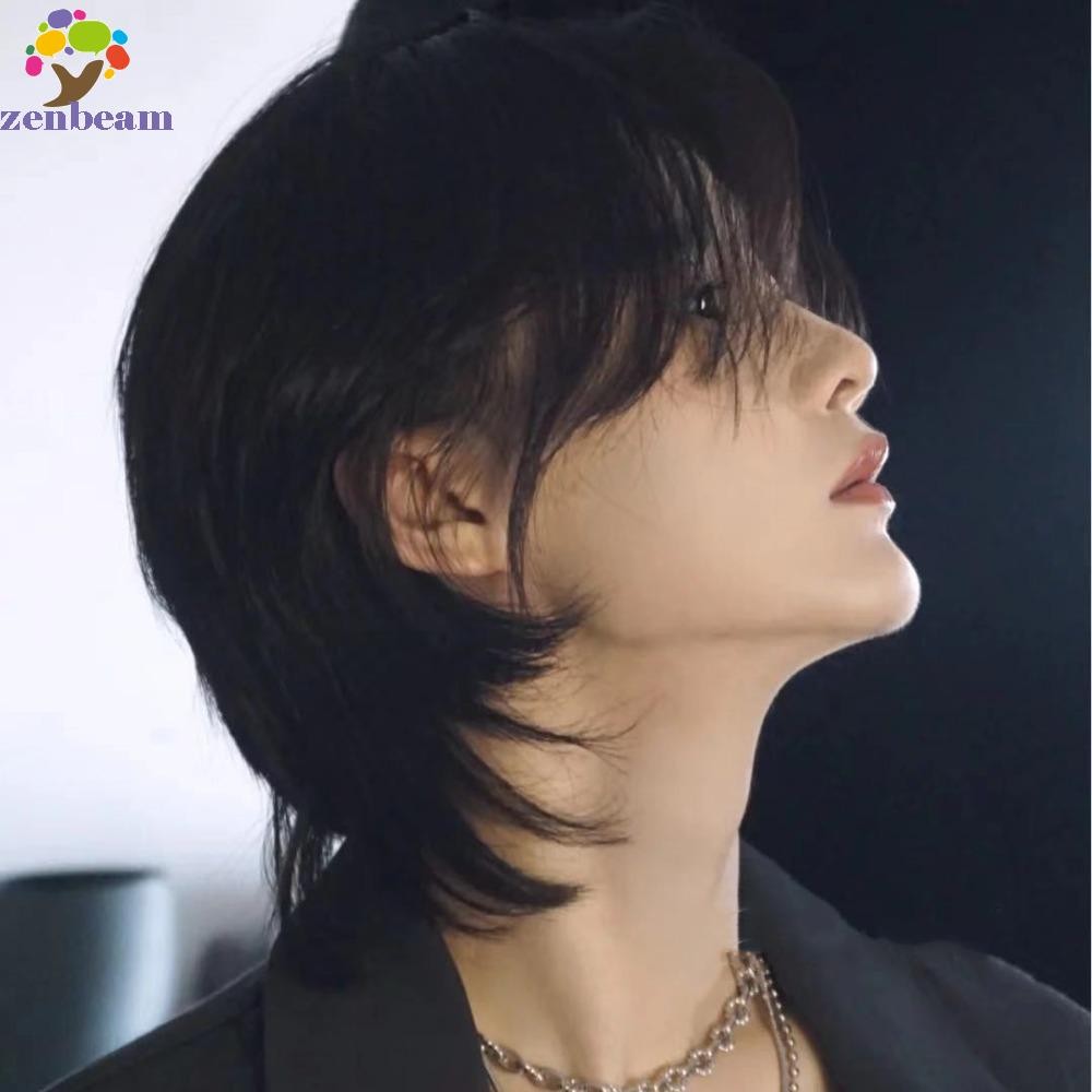 ZENBEAM MULLET WIG สังเคราะห์ฟลัฟфи สำหรับคอสเพลย์และปาร์ตี้ ทนความร้อน