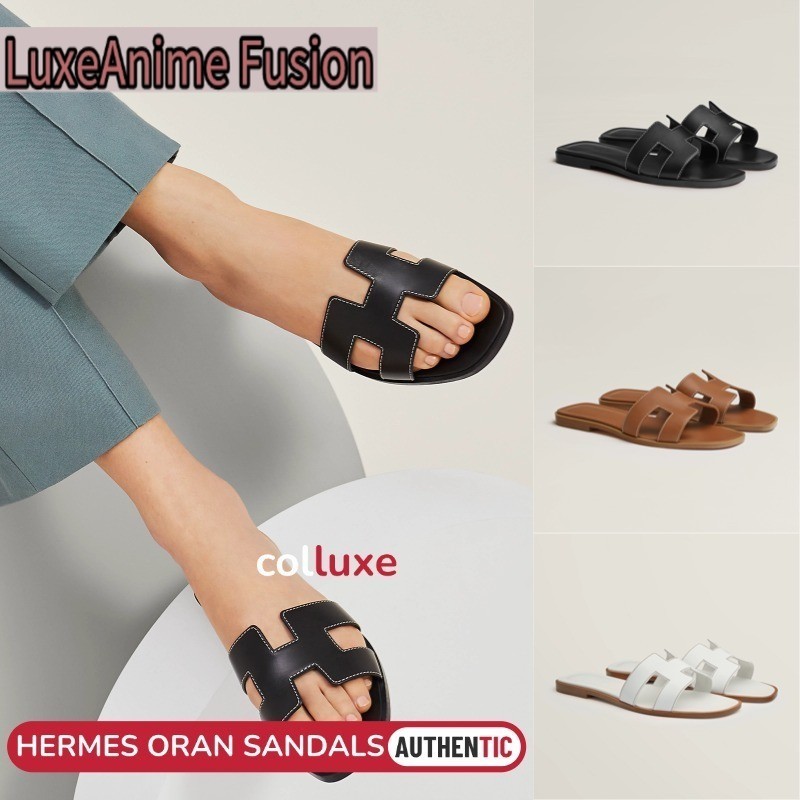 เฮอร์มีส Hermès Hermes Oran Sandals Flat sandals รองเท้าแตะ