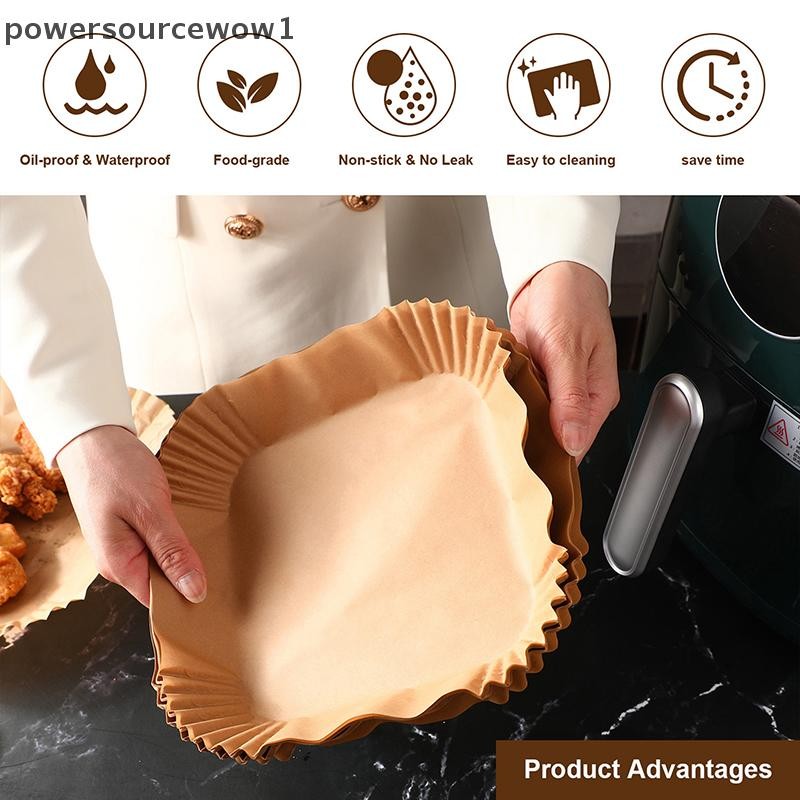 WOW Air Fryer Paper Square Disposable Air Fryer Baking Paper Non-Stick Parchment Paper For Oil Free 