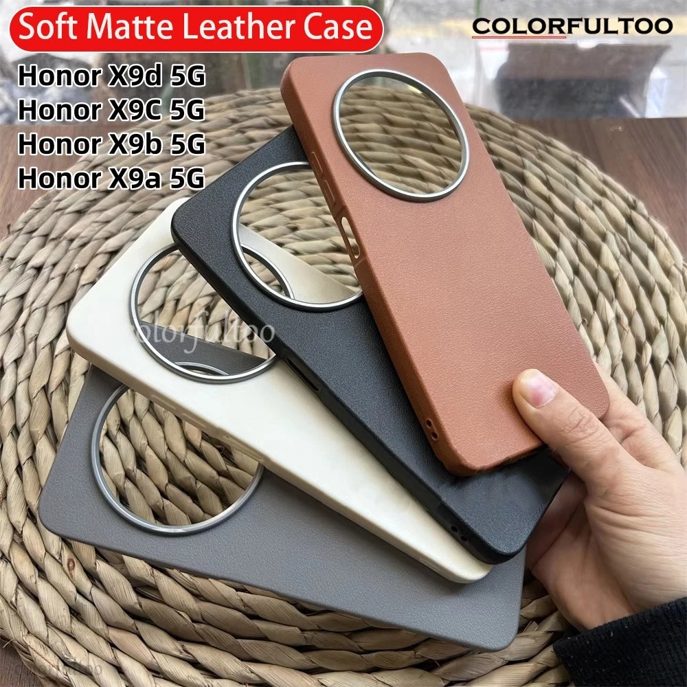 Honor X9d 2025 สําหรับ Honor X9D X9C X9B X9A X 9C X 9D 5G สีทึบ Matte Litchi Texture หนังเคสโทรศัพท์สําหรับ HonorX9d/X9C Soft TPU Slim กันกระแทกปกหลัง
