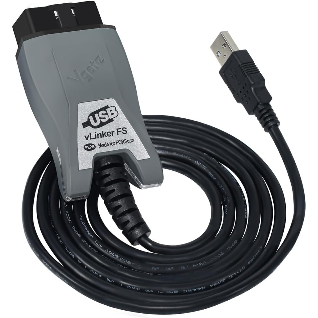 V-gate vLinker FS USB FORScan OBD2 อะแดปเตอร์สําหรับ HS/MS-CAN สวิทช์อัตโนมัติ,ลวด OBD2 USB FORScan 