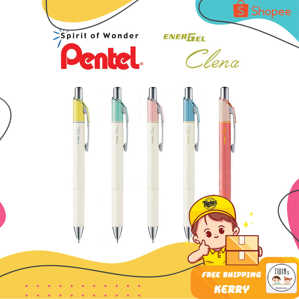 ปากกาเจล Pentel Energel Clena รุ่น BLN74L ขนาดหัว 0.4 และ 0.5 MM