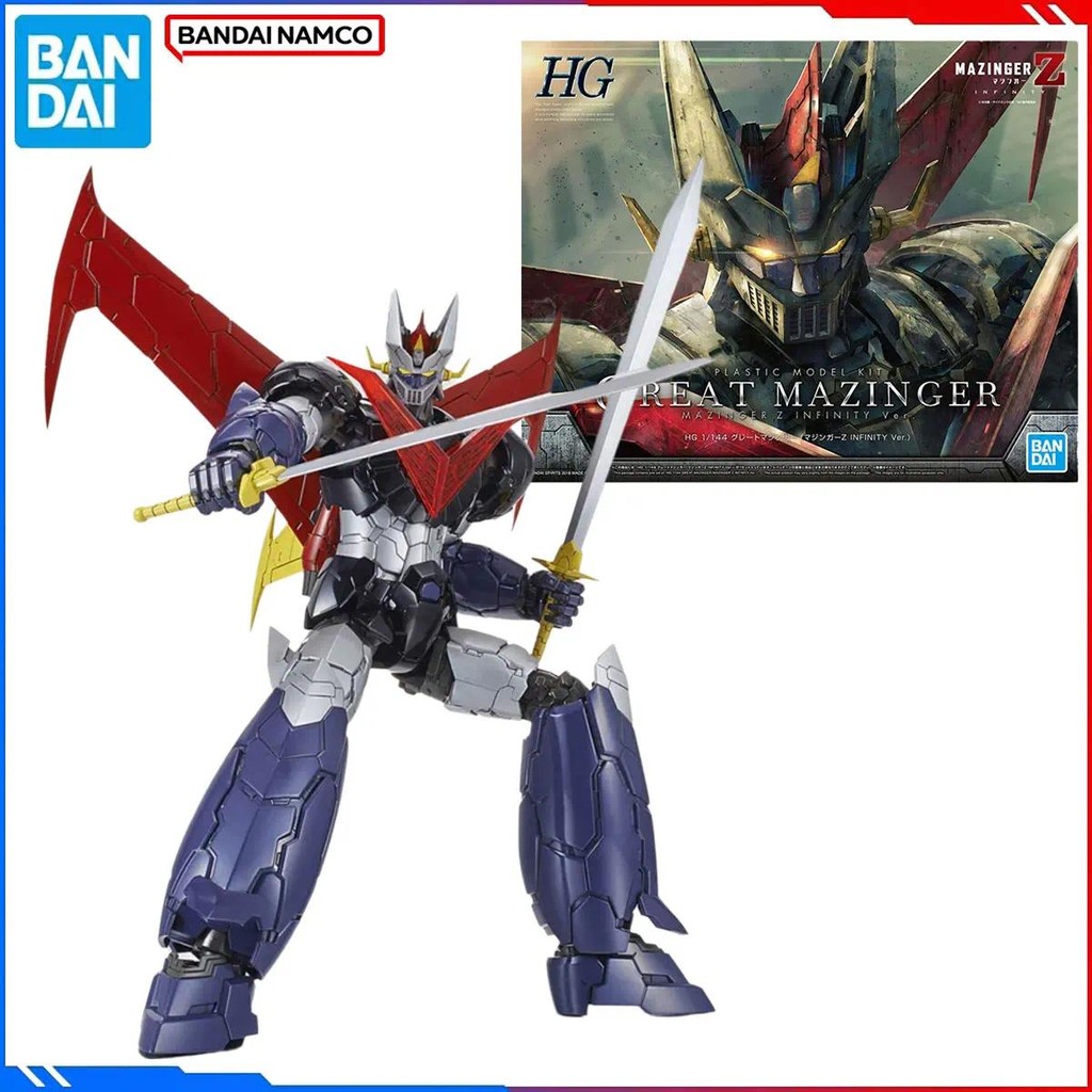 ของแท้ Bandai Original Mazinger Z รูปชุด HG 1/144 อะนิเมะตัวเลข Great Mazinger Action รุ่นคริสต์มาสข