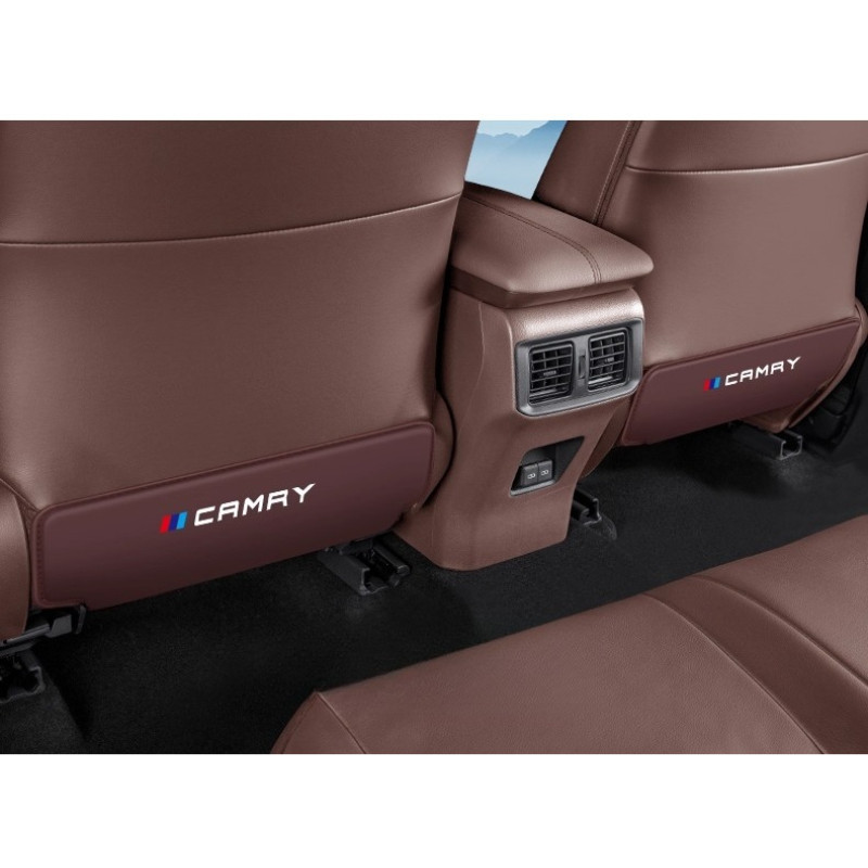 สําหรับ Toyota Camry 2024-2026 หนัง PU ที่นั่งด้านหลัง Kick Guard Anti-Scratch พนักพิง Protector ทนทานรถที่นั่ง