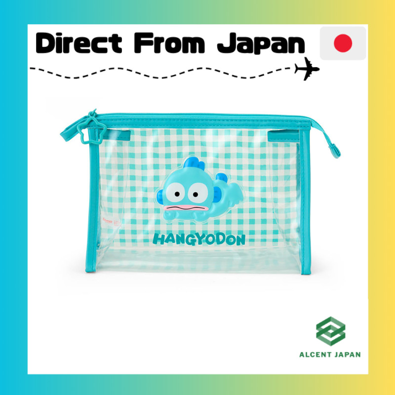 Sanrio (SANRIO) Clear Pouch Hangyodon Transparent PVC & Steel Zipper Closure Recommended Age 3+ Appr