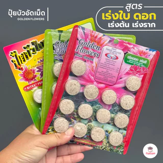 ปุ๋ยบัวอัดเม็ด ปุ๋ยไม้น้ำ ปุ๋ยบอน สูตรเร่งใบ เร่งดอก Golden Flowers