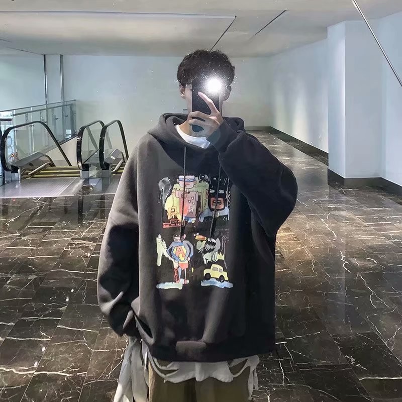 COD 2025W332 Fleece Graffiti Wholesale 15 Yuan White Dark Gray Light Blue M-5XL new23 MPZL