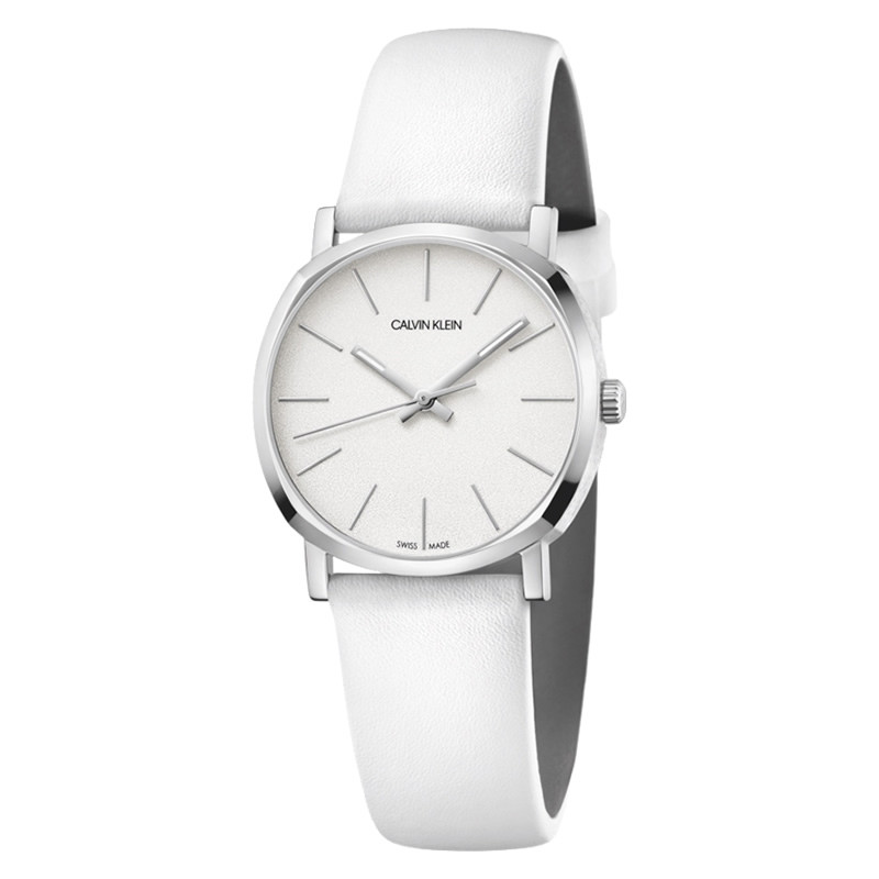 European Direct Mail Calvin Klein Calvin Klein CK Quartz White Dial Ladies Watch K8Q331L2