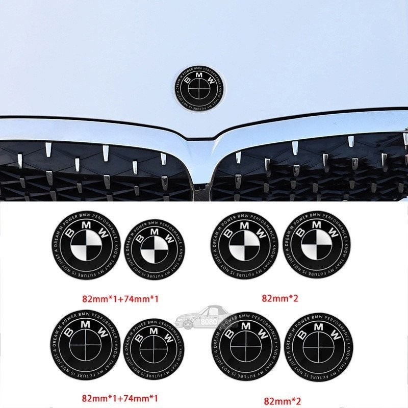 ⭐⭐⭐⭐2PCS 50th Anniversary รถด้านหน้า Hood Emblem Auto ด้านหลัง Badge Decal สําหรับ BMW F25 F21 E60 E