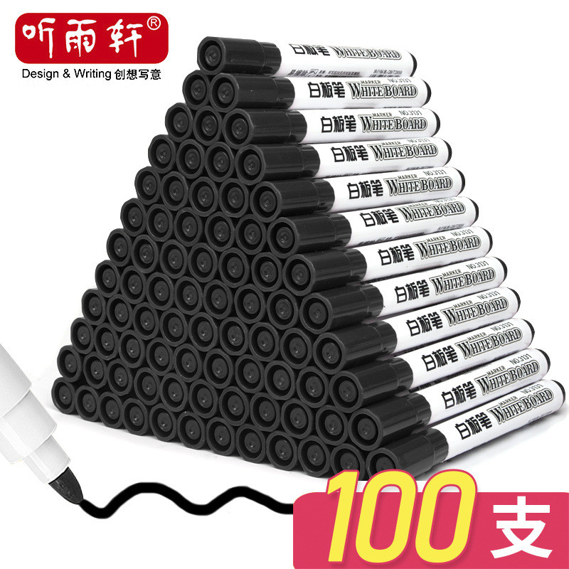 100 ชิ้นฟัง Yuxuan ปากกาไวท์บอร์ด Erasable สีดําปากกาน้ําใช้งานง่ายครูเด็กใช้สีแดงสีฟ้ากระดานวาดภาพป