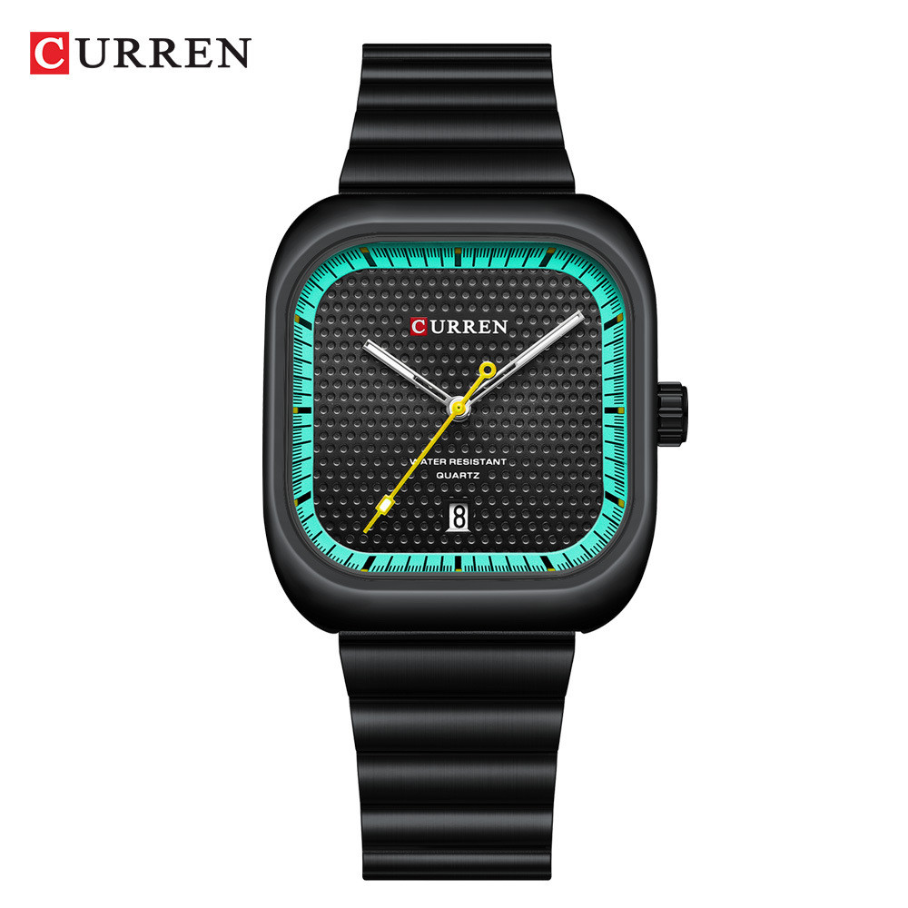 CURREN/CURREN 8460 Unisex Square Couple Watch Mesh Strap Waterproof Small Dial Watch