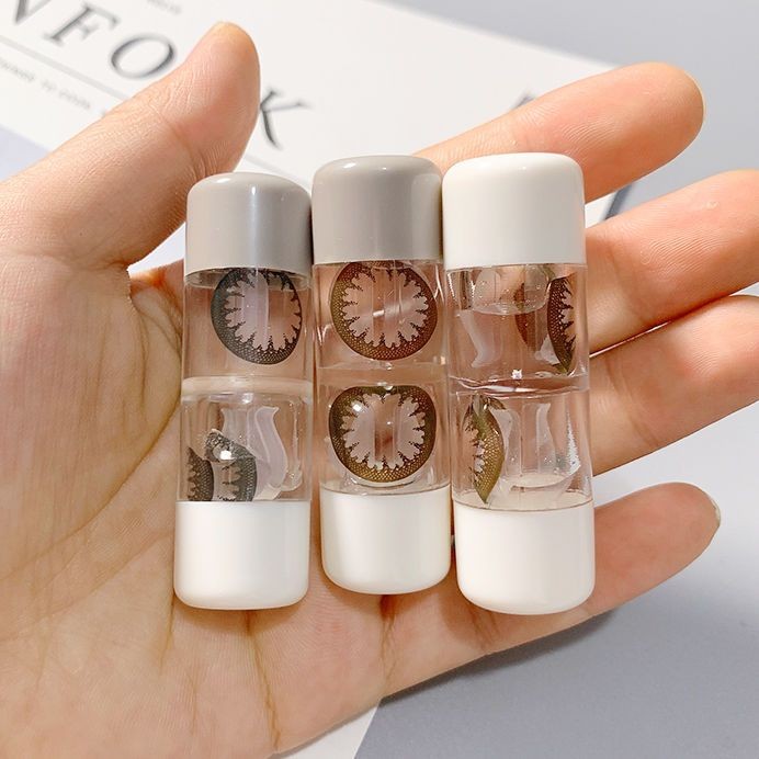 [ผู้จัดการร้านแนะนํา] กล่องใส่คอนแทคเลนส์เครื่องสําอางสองหัวชิ้นเดียวหลายแพ็คแบบพกพา rgp กล่องคอนแทค