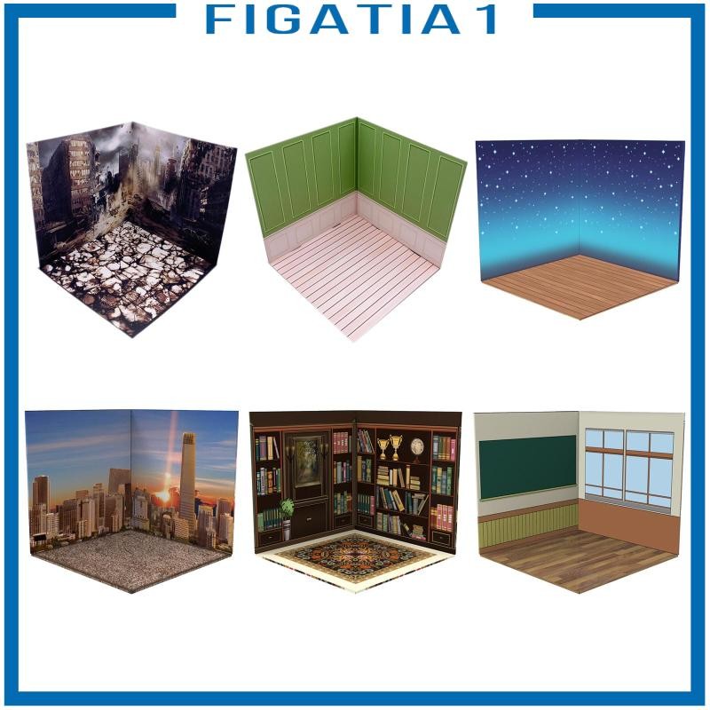 [figatia1] บอร์ดแสดงผลโมเดลพื้นหลัง Diorama ขนาด 1/12 สําหรับตกแต่งฉาก