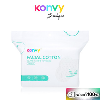 Konvy Facial Cotton 240pcs สำลีแผ่นสำหรับเช็ดหน้า 240 แผ่น.