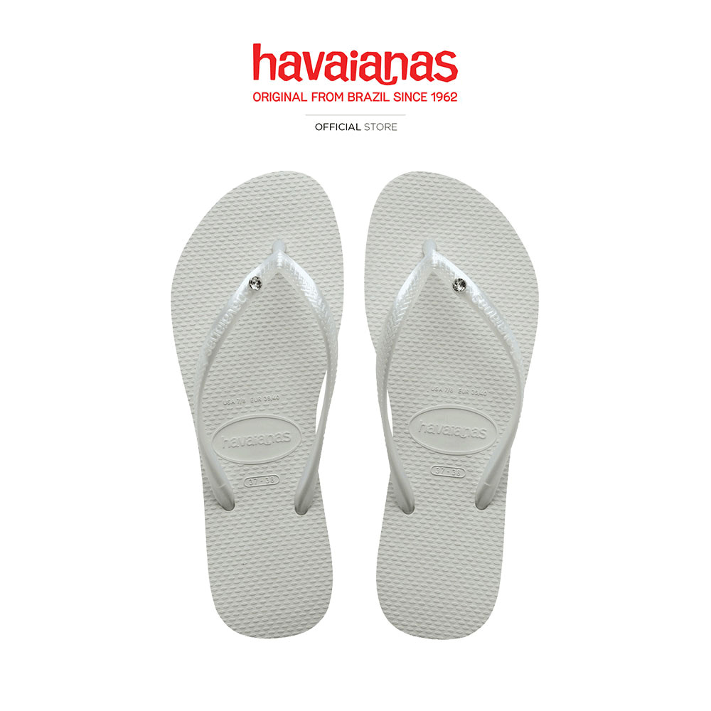 HAVAIANAS รองเท้าแตะ Slim Crystal SW II Flip Flop WHITE 41456510001F_C4WTXX