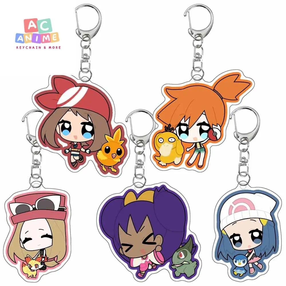 พวงกุญแจอะคริลิค Dawn Misty May Iris Serena Piplup Psyduck Torchiic Fenunk อะคริลิคพวงกุญแจจี้