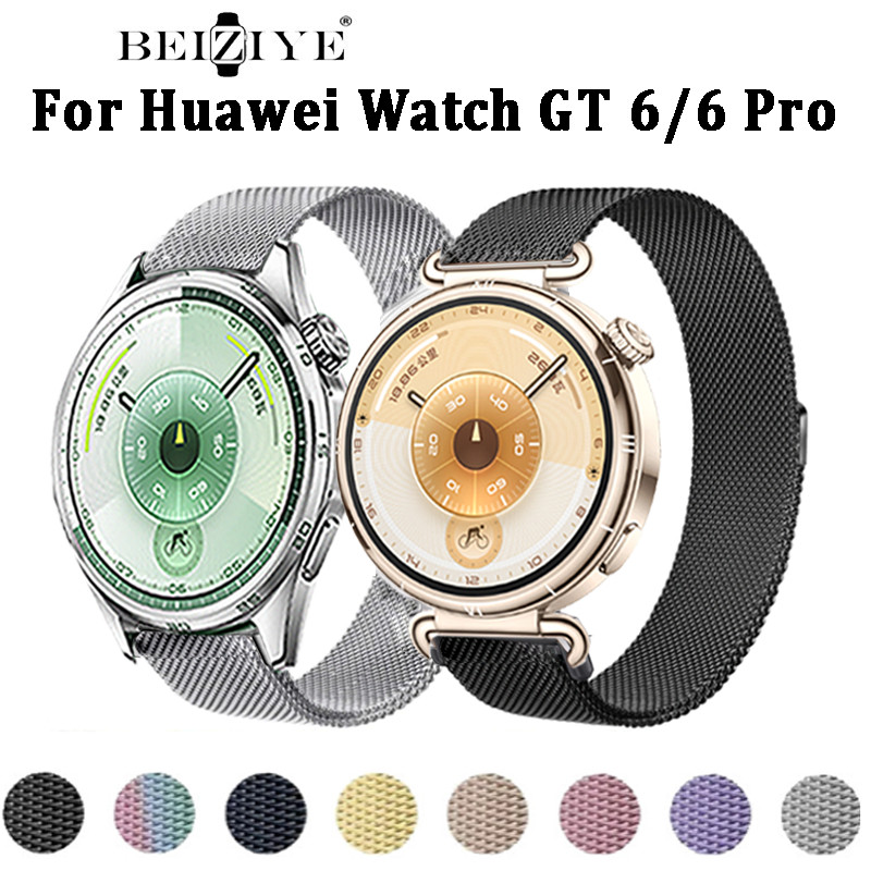 สายโลหะแม่เหล็กสําหรับ Huawei Watch GT 6 Pro 46 มม.สายโลหะสําหรับ Huawei Watch GT 6 41 มม.46 มม.สายนาฬิกาสแตนเลส