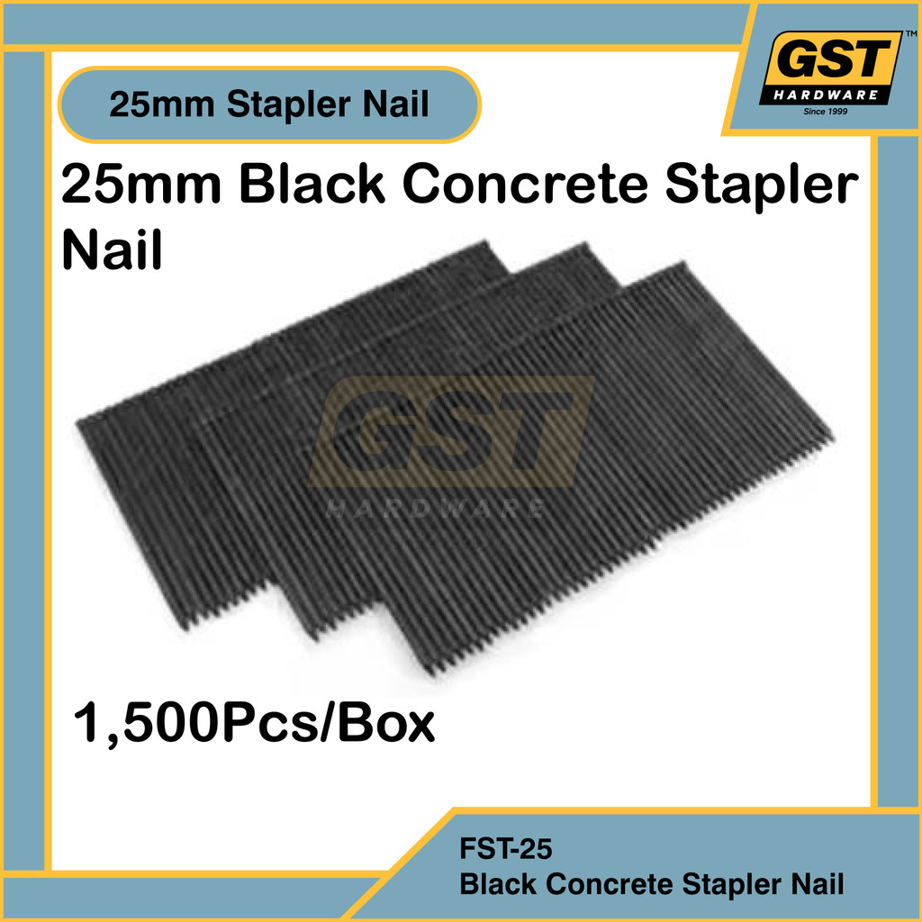 ตะปูเย็บกระดาษคอนกรีตสีดํา (1500 ชิ้น/กล่อง) ขนาด (SN-ST18, SN-ST25, SN-ST32, SN-ST38, SN-ST45, SN-S