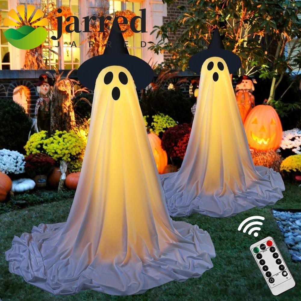 JARRED Lighted Spooky Ghost Decor, ตลกน่ากลัวฮาโลวีน Ghost เครื่องประดับ, Party Supplies Luminous ปร