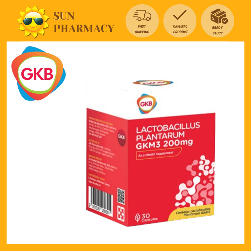 【hot】 buy  3 free1 GKB LACTOBACILLUS PLANTARUM GKM3 200MG (30'S) exp 2027.6 โค้ดส่งฟรี