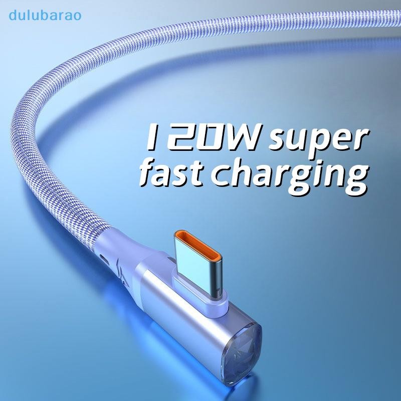 [DUL] ข้อศอก 90 องศา TYPE-C สาย Pd 120W Fast Charging ประเภท C สําหรับ 15 Pro Max Samsung Xiaomi Hua