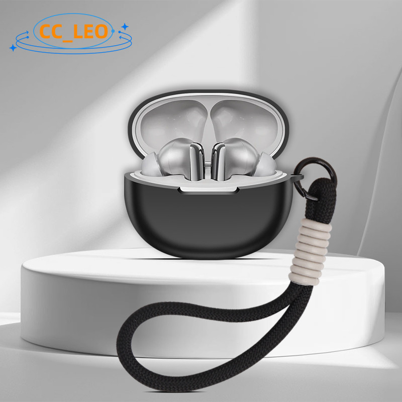 for QCY MeloBuds N70 Case Silicone Soft Case Cute Lanyard Pendant Suitable for QCY MeloBuds N70 Shockproof Shell Protective Sleeve