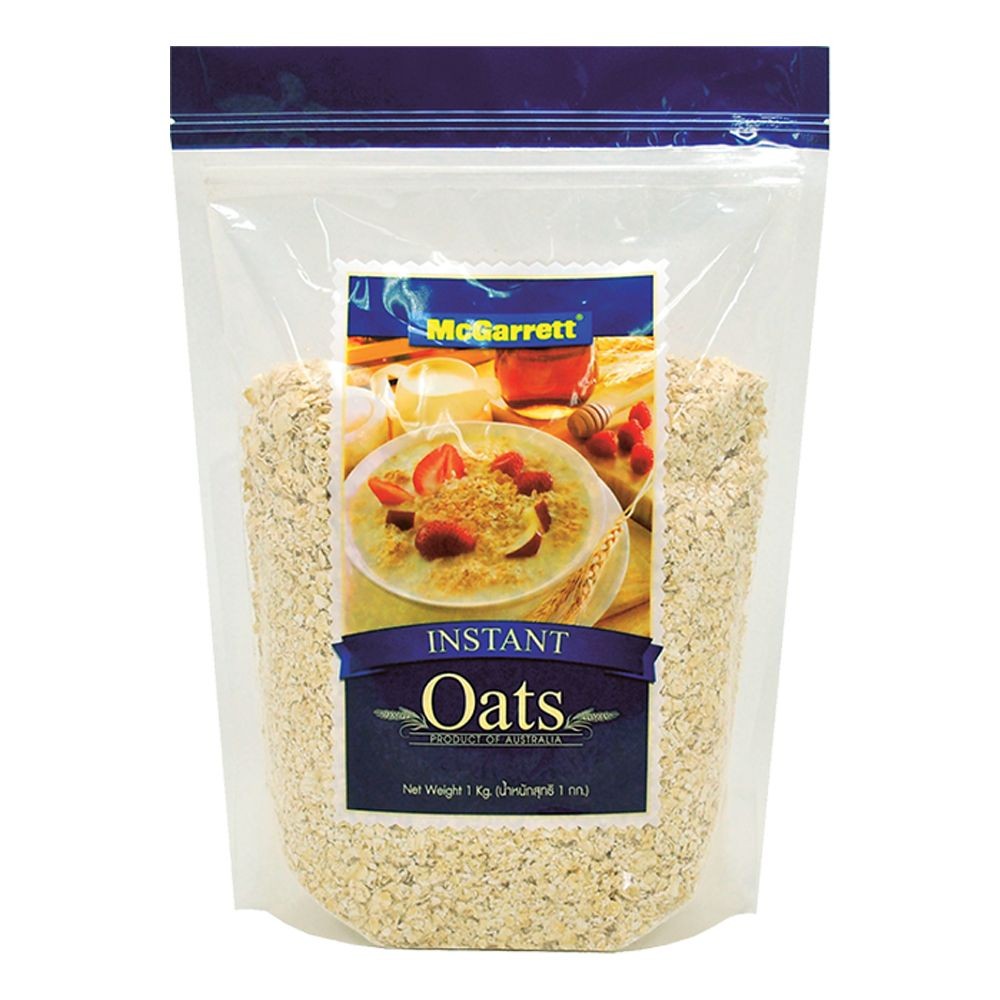 แม็กกาแรต ซีเรียล ข้าวโอ๊ตละเอียด 1 กก. (MCGARRETT Cereal Oats Meal Instant 1 kg)