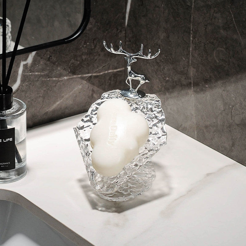 Insสไตล์ที่เรียบง่ายชั้นวางสบู่ท่อระบายน้ํากล่องสบู่Creative Perforatedที่วางสบู่ห้องน้ําชั้นเก็บIH5