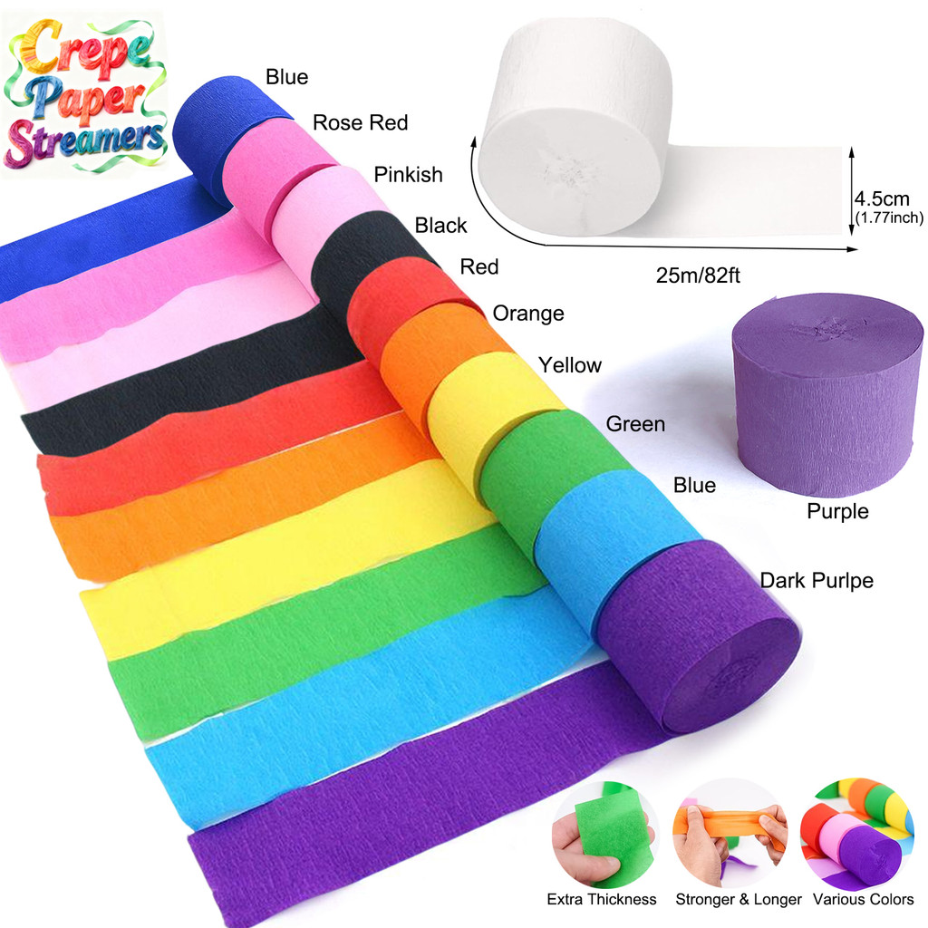 Create a Colorful Celebration with Our 12-Color Crepe Paper Streamer Collection