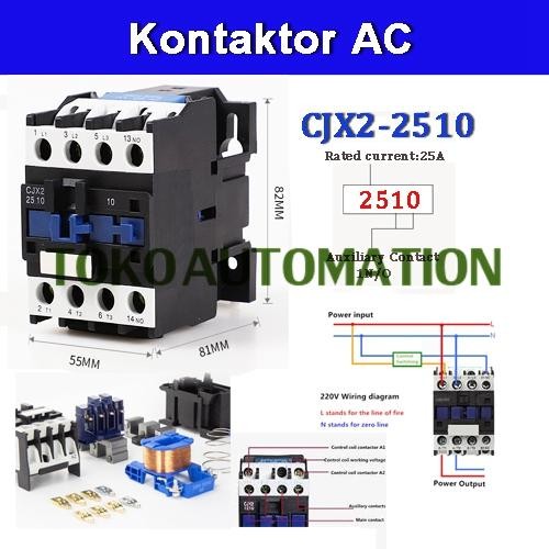 CJX226010 CJX2 2510 220V AC 25A 1NO คอนแทคมอเตอร์รีเลย์ SD58 JIE27