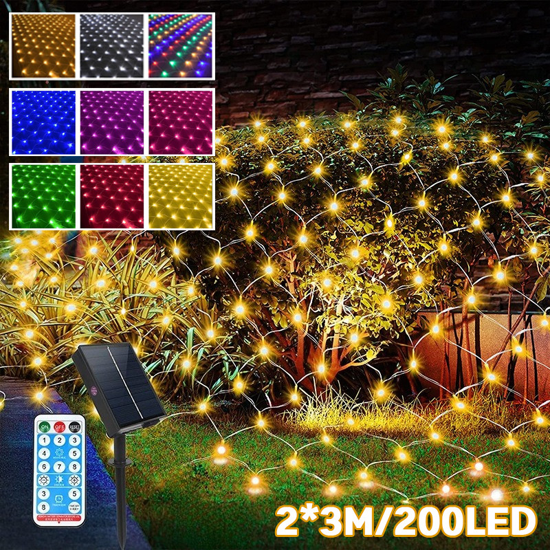 ไฟ LED ตาข่าย ไฟตาข่ายกันน้ำสำหรับกลางแจ้ง ไฟตกแต่งคริสต์มาสและปีใหม่ สายไฟตาข่ายไฟ