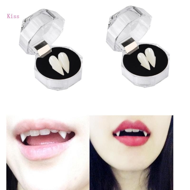 Kiss Vampire Tooth Scare เพื่อนของคุณด้วยฟันแวมไพร์ที่สมจริง Luminescent Fangs