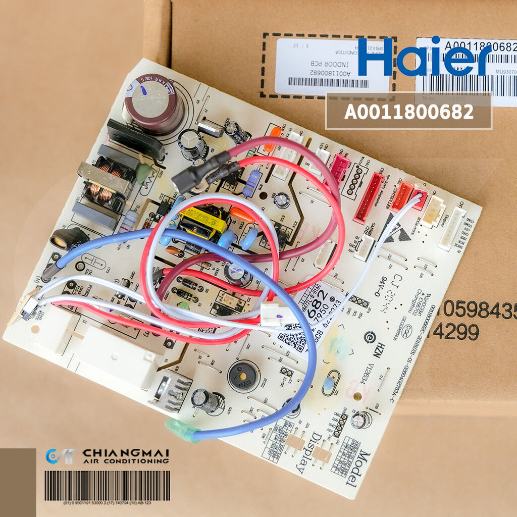 A0011800682 แผงวงจรแอร์ Haier แผงบอร์ดแอร์ไฮเออร์ แผงบอร์ดคอยล์เย็น รุ่น HSU-18VFB, HSU-24VFB อะไหล่