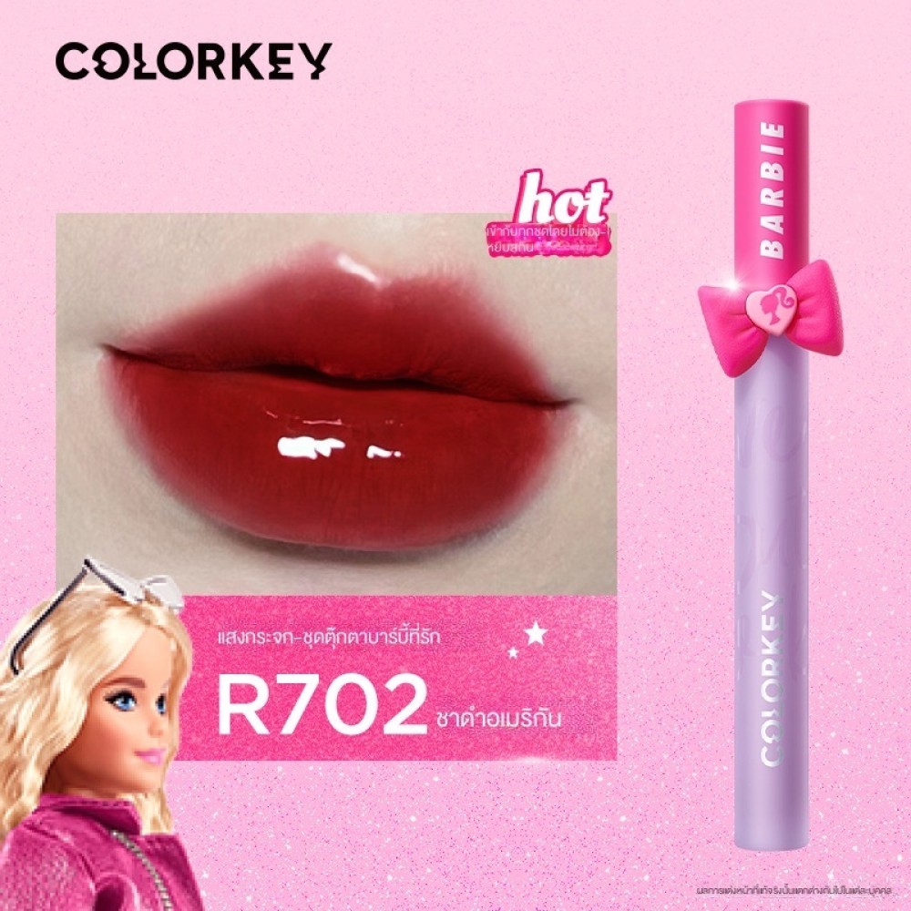 Ljscolorkey Kolaki ลิปกลอส Barbie-r233 Barbie Mania ✨calcium293.th✨