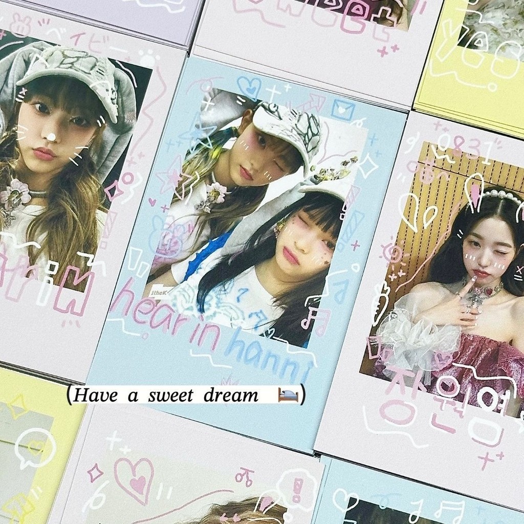ออกแบบ kpop Girl Group Photocard โฮมเมดโพลารอยด์ newjeans Photocard ive Photocard nmixx Photocard gi