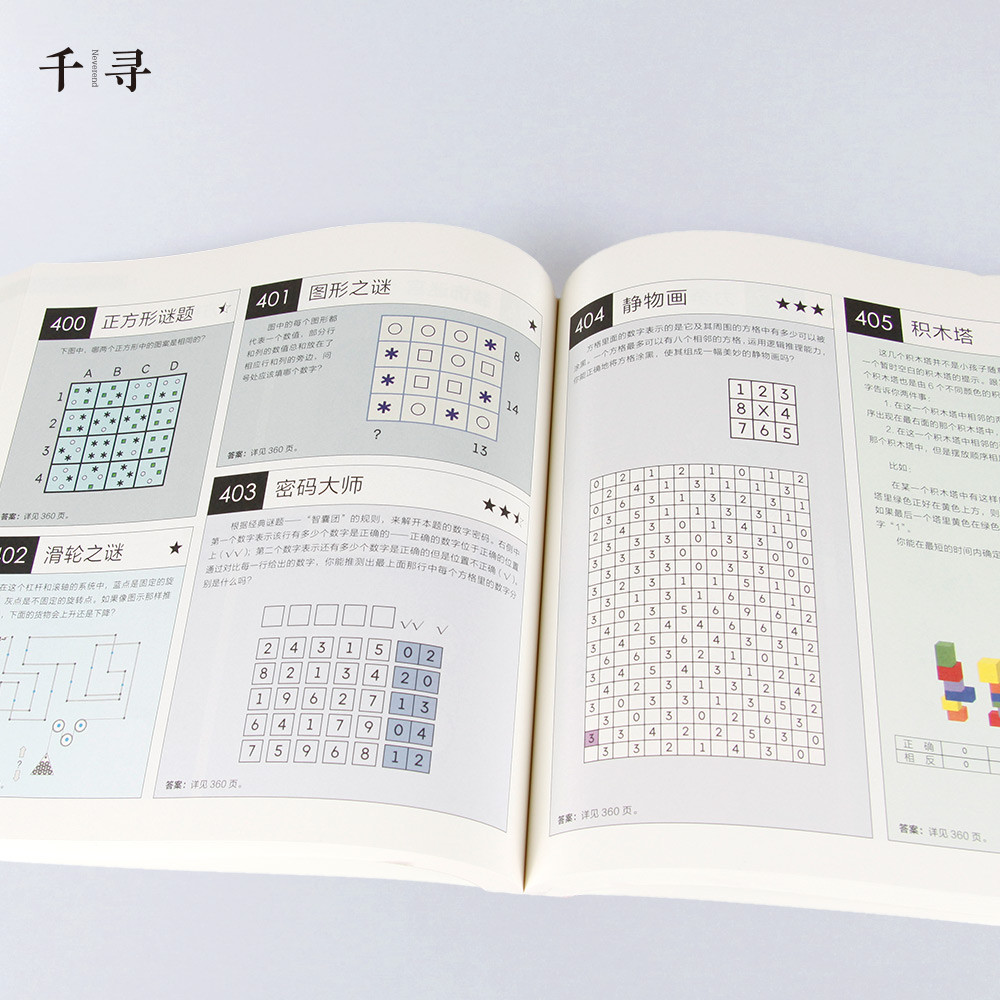 วิธีการใช้เหตุผล/Mensa Thinking Puzzle หนังสือฝึกการคิดเชิงตรรกะคิดคณิตศาสตร์ Sudoku เกม Yuzha Chen 
