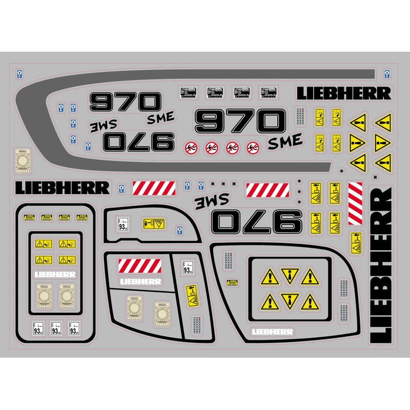 อัพเกรด HUINA KABOLITE K970 UV สติกเกอร์ 1/14 RC โลหะไฮดรอลิก Excavator อุปกรณ์เสริม